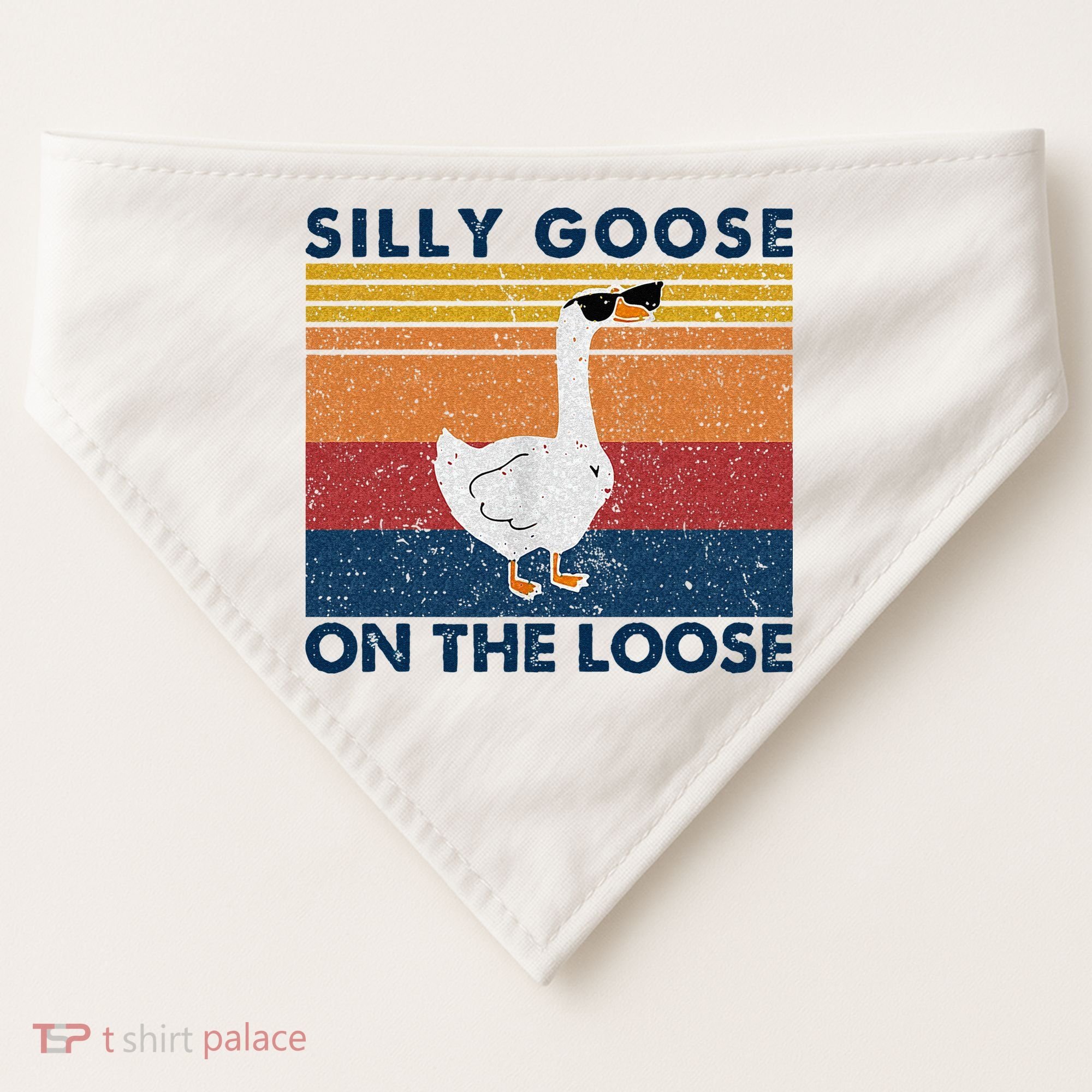 Silly Goose On The Loose Funny Saying Goose Funny USA-Made Doggie Bandana