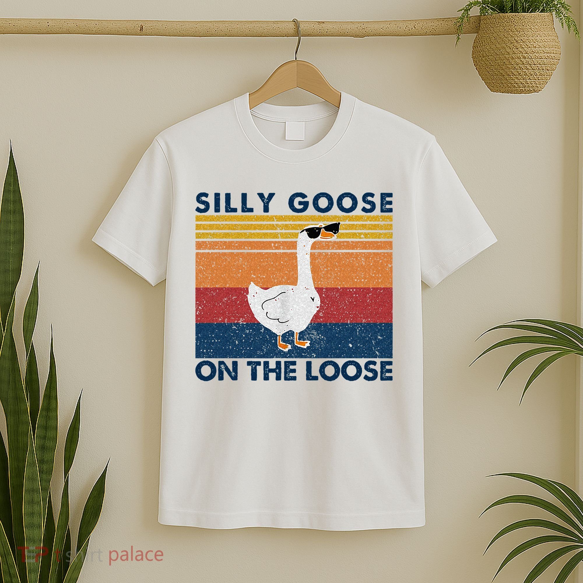 Silly Goose On The Loose Funny Saying Goose Funny T-Shirt