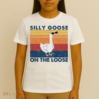 Silly Goose On The Loose Funny Saying Goose Funny T-Shirt thumb 4
