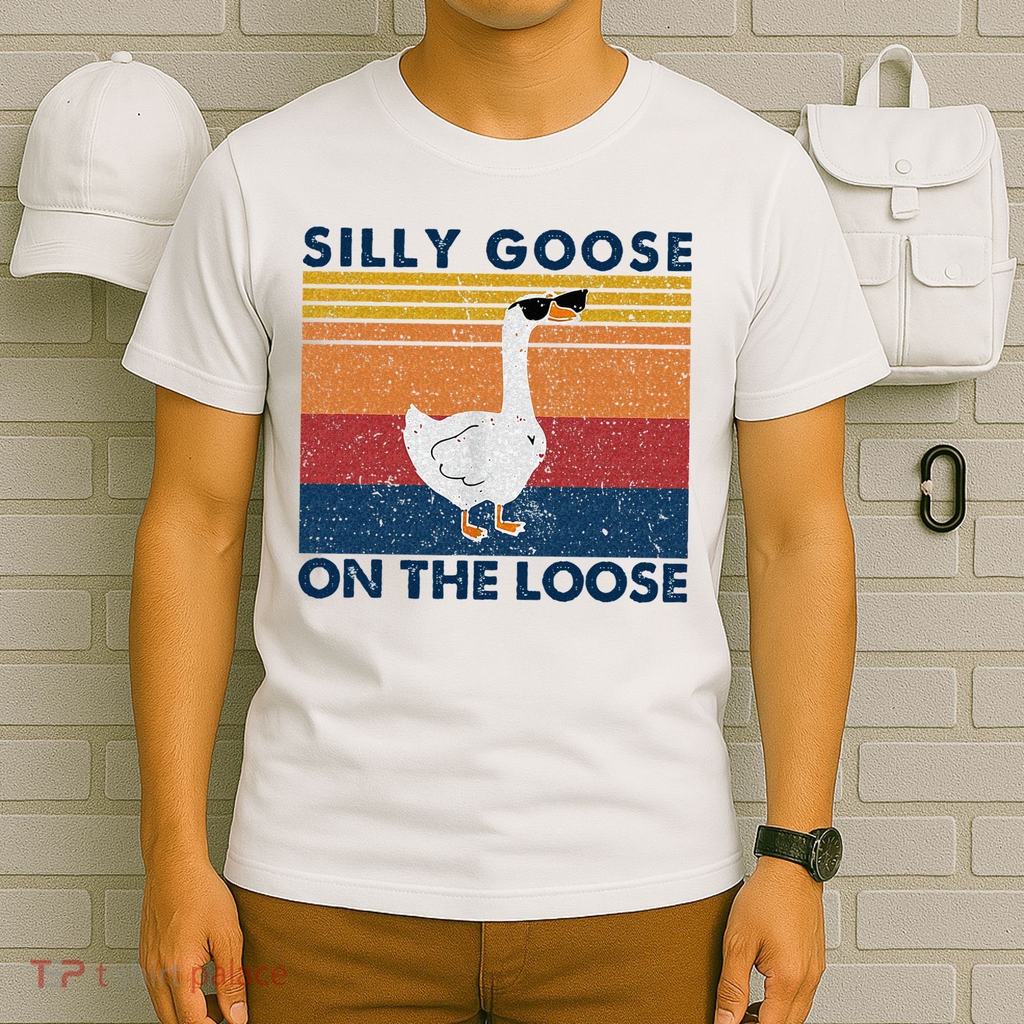 Silly Goose On The Loose Funny Saying Goose Funny T-Shirt