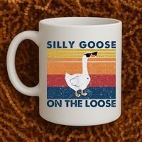 Silly Goose On The Loose Funny Saying Goose Funny Coffee Mug thumb 2