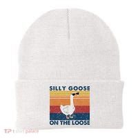 Silly Goose On The Loose Funny Saying Goose Funny Beanie thumb 0