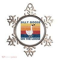 Silly Goose On The Loose Funny Saying Goose Funny Ornament thumb 0