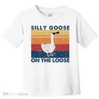 Silly Goose On The Loose Funny Saying Goose Funny Toddler T-Shirt thumb 0