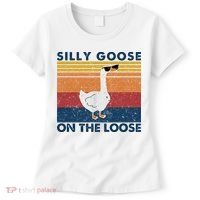 Silly Goose On The Loose Funny Saying Goose Funny Women's T-Shirt thumb 0