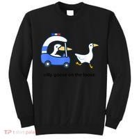 Silly Goose On The Loose Police Car And Duck Tall Sweatshirt thumb 0