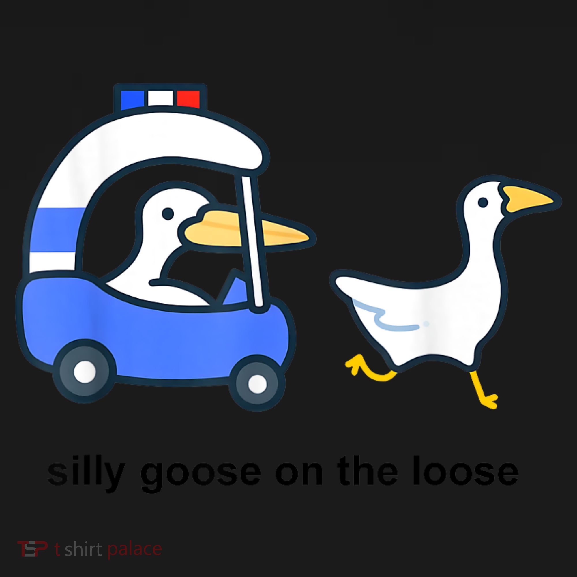 Silly Goose On The Loose Police Car And Duck Tall Sweatshirt