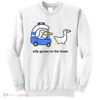 Silly Goose On The Loose Police Car And Duck Sweatshirt thumb 0