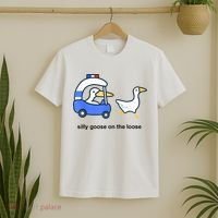 Silly Goose On The Loose Police Car And Duck T-Shirt thumb 2