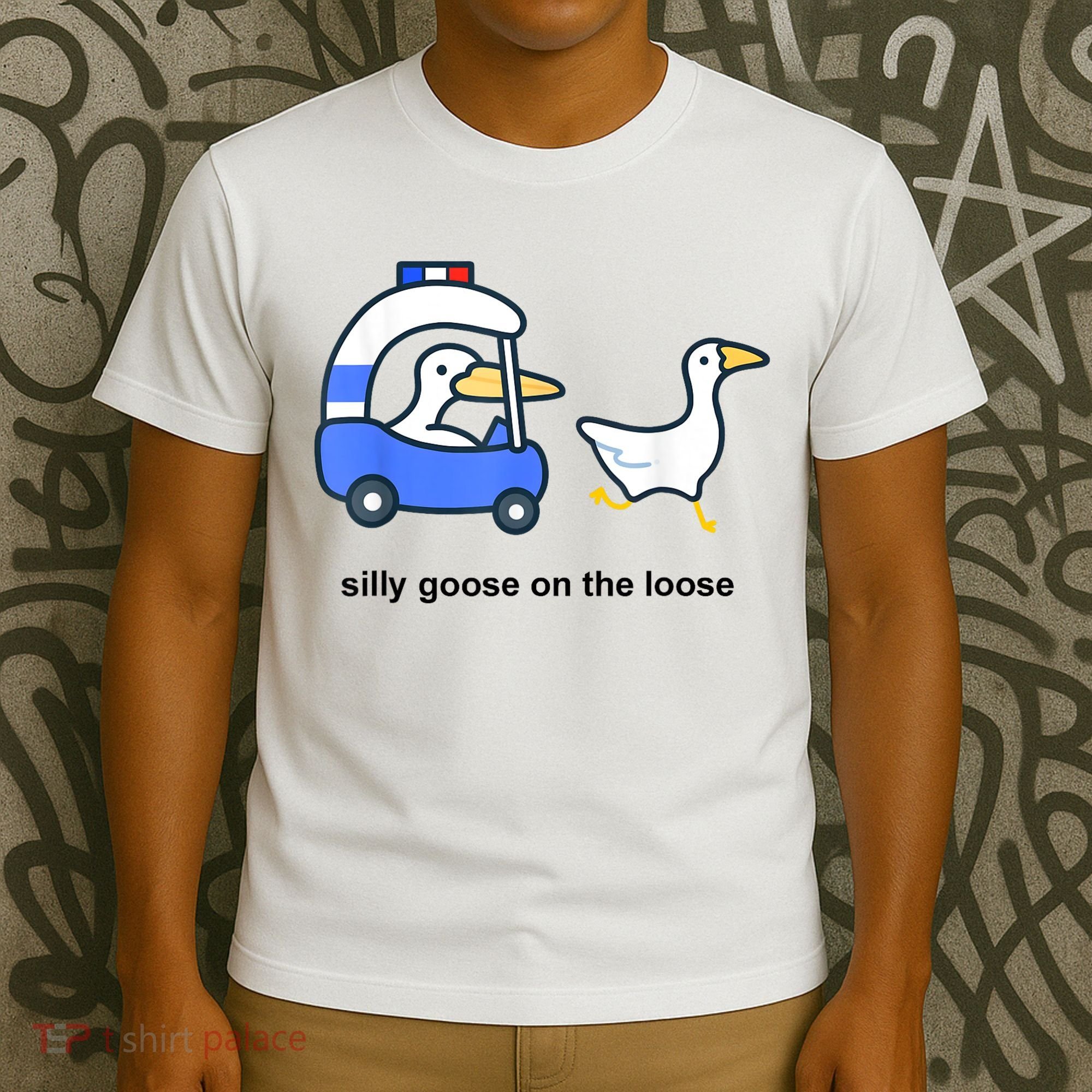 Silly Goose On The Loose Police Car And Duck T-Shirt