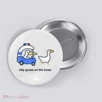 Silly Goose On The Loose Police Car And Duck Button thumb 0