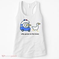 Silly Goose On The Loose Police Car And Duck Women's Tank Top thumb 0