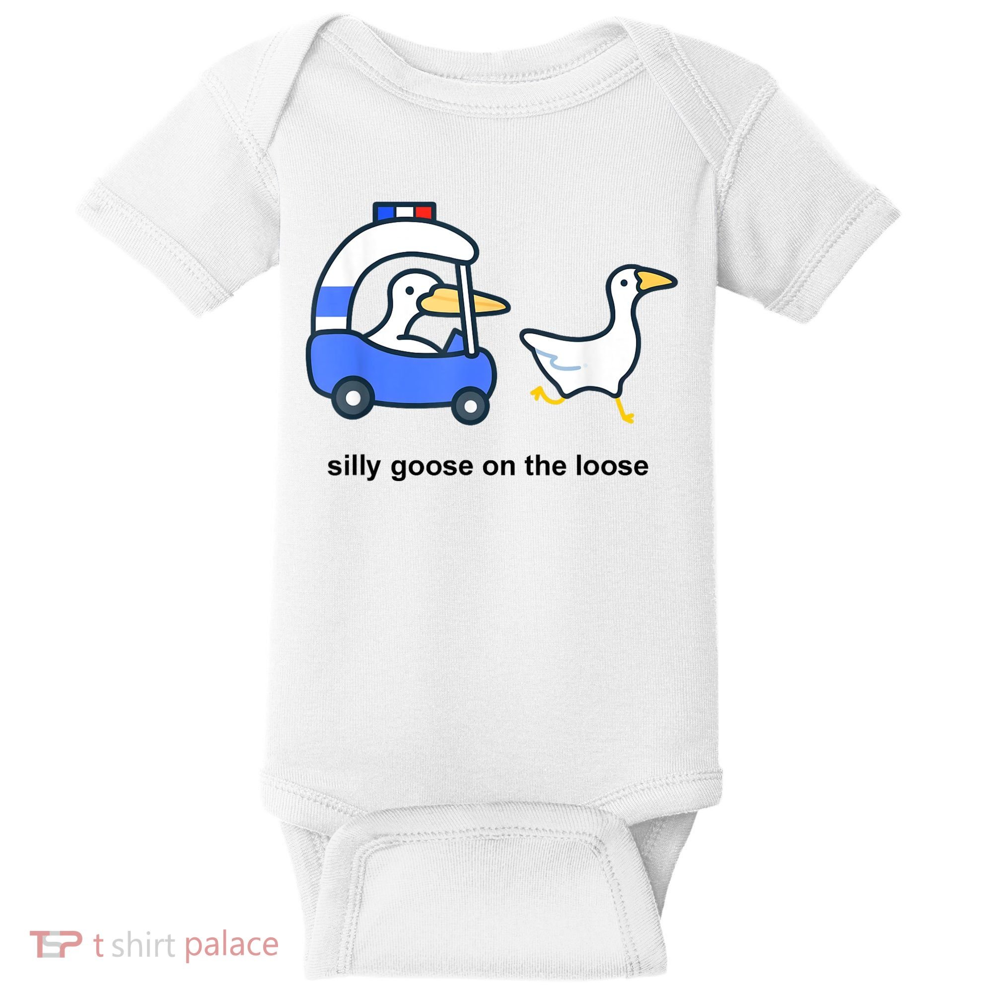Silly Goose On The Loose Police Car And Duck Baby Bodysuit