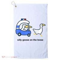 Silly Goose On The Loose Police Car And Duck Golf Towel thumb 0