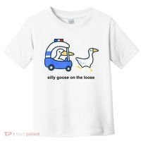 Silly Goose On The Loose Police Car And Duck Toddler T-Shirt thumb 0