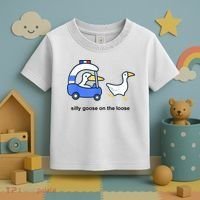 Silly Goose On The Loose Police Car And Duck Toddler T-Shirt thumb 3