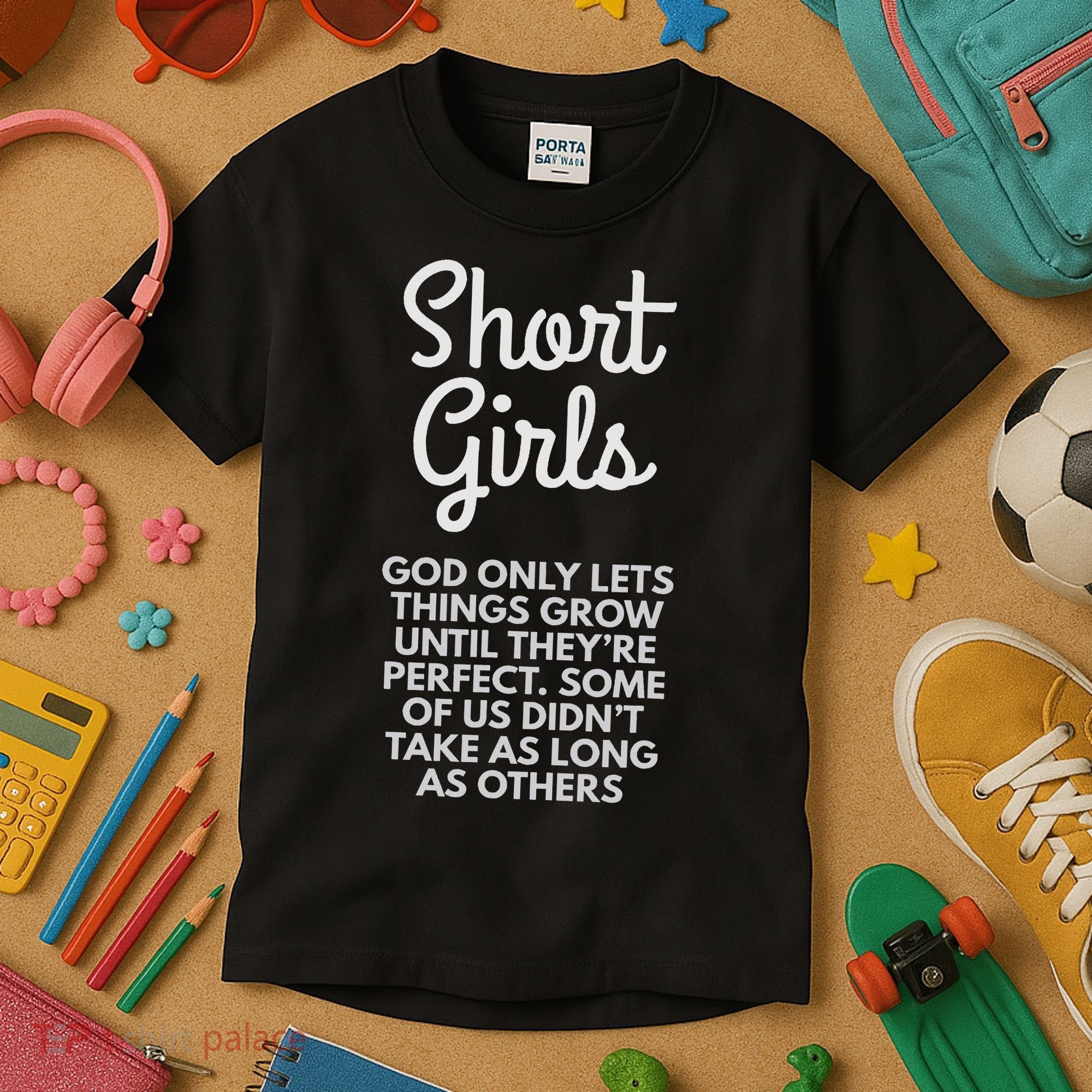 Short God Only Lets Things Grow Until They're Perfect Kids T-Shirt