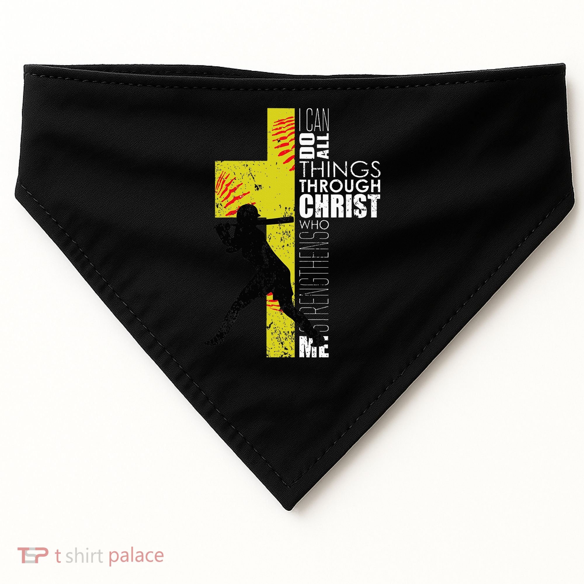 Softball Gifts Players N Christian Religious USA-Made Doggie Bandana