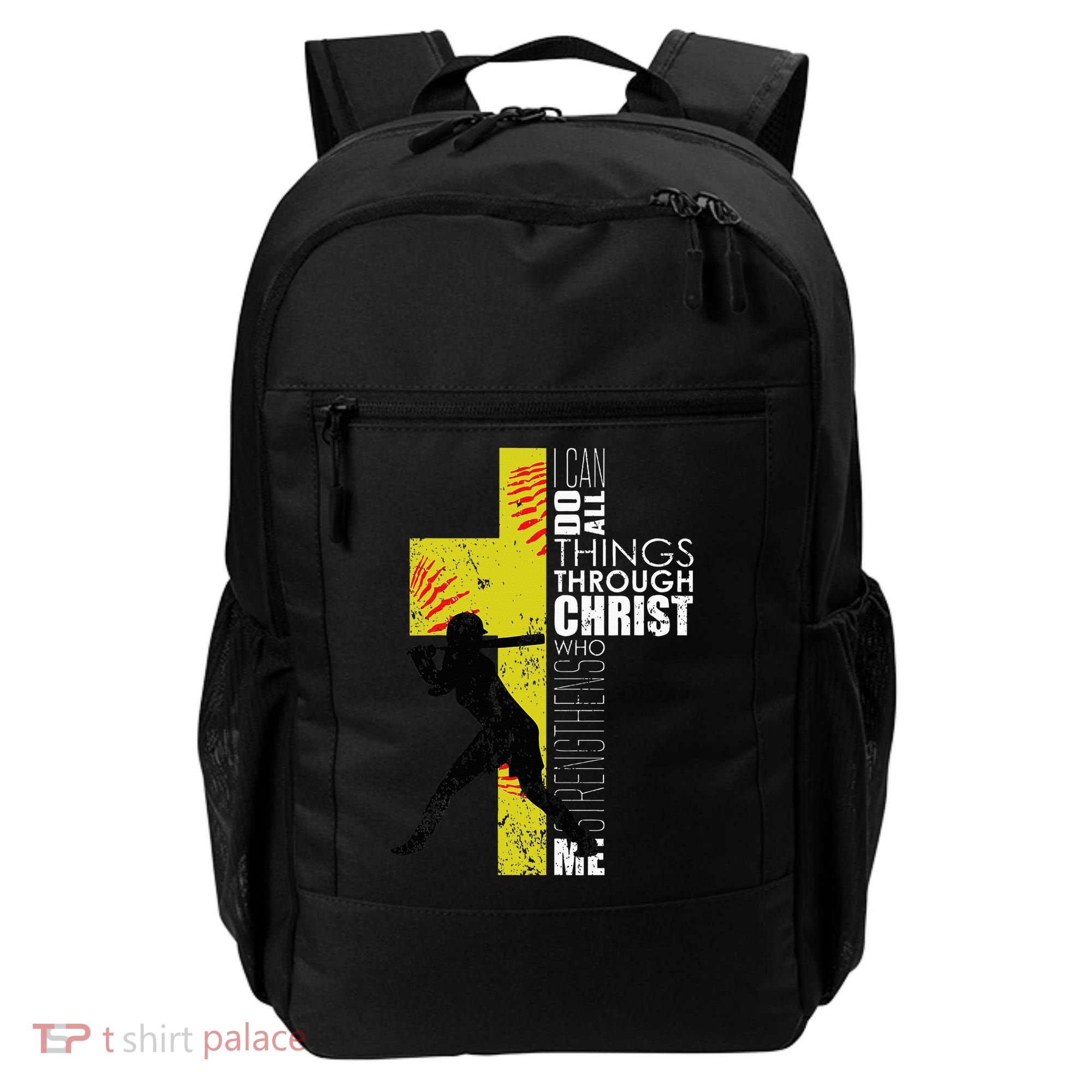 Softball Gifts Players N Christian Religious Backpack
