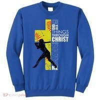 Softball Gifts Players N Christian Religious Sweatshirt thumb 0