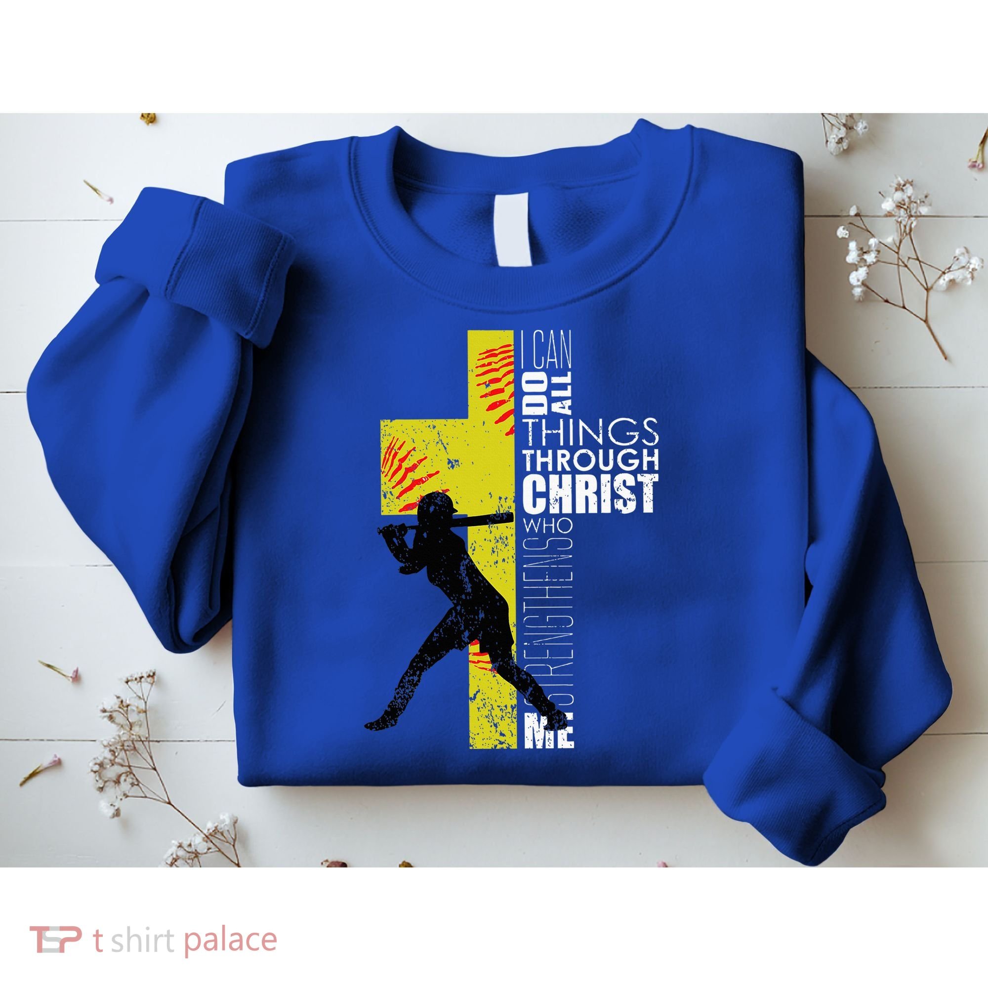 Softball Gifts Players N Christian Religious Sweatshirt