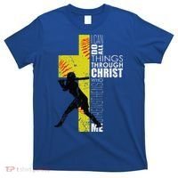 Softball Gifts Players N Christian Religious T-Shirt thumb 0