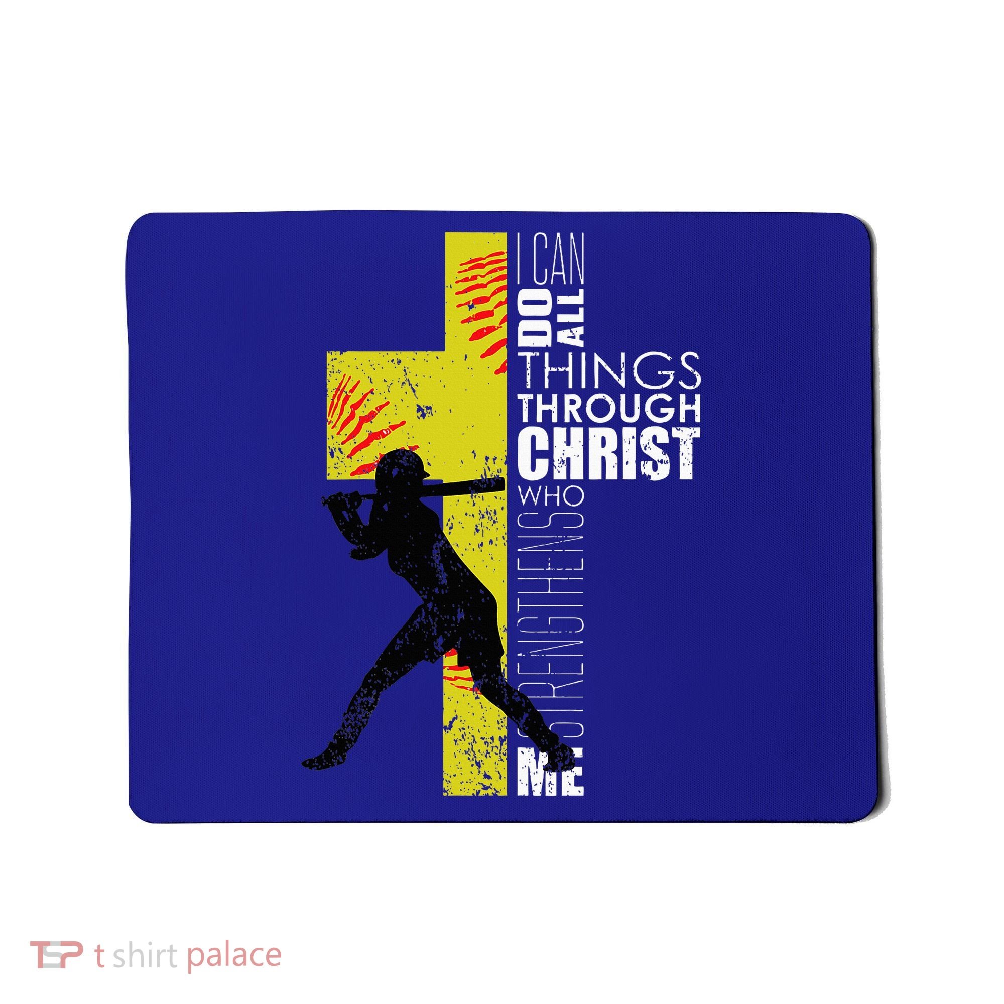 Softball Gifts Players N Christian Religious Mousepad