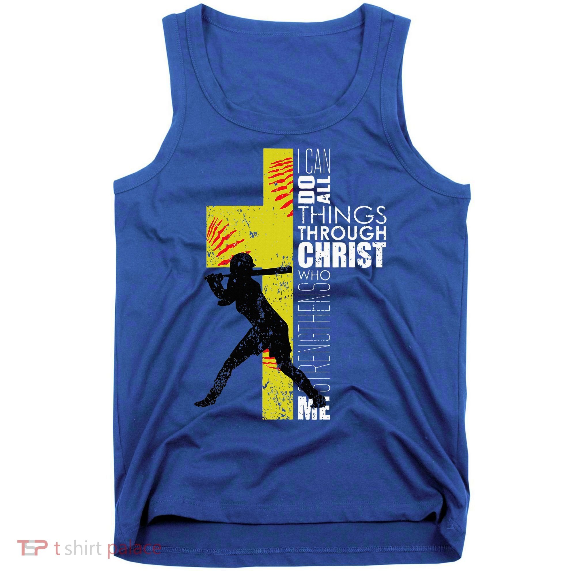 Softball Gifts Players N Christian Religious Tank Top