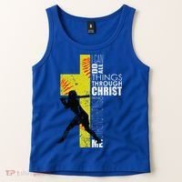 Softball Gifts Players N Christian Religious Tank Top thumb 2