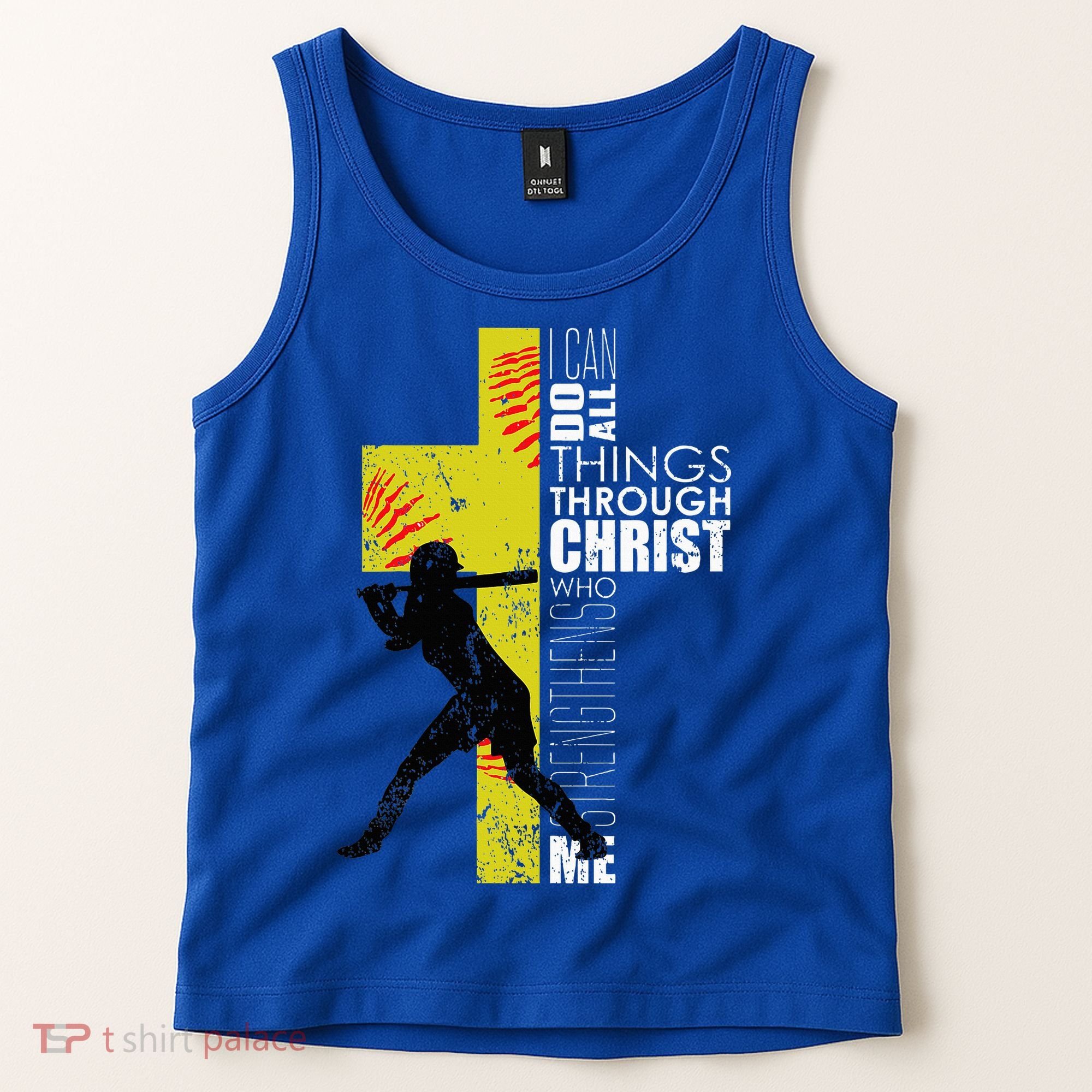 Softball Gifts Players N Christian Religious Tank Top