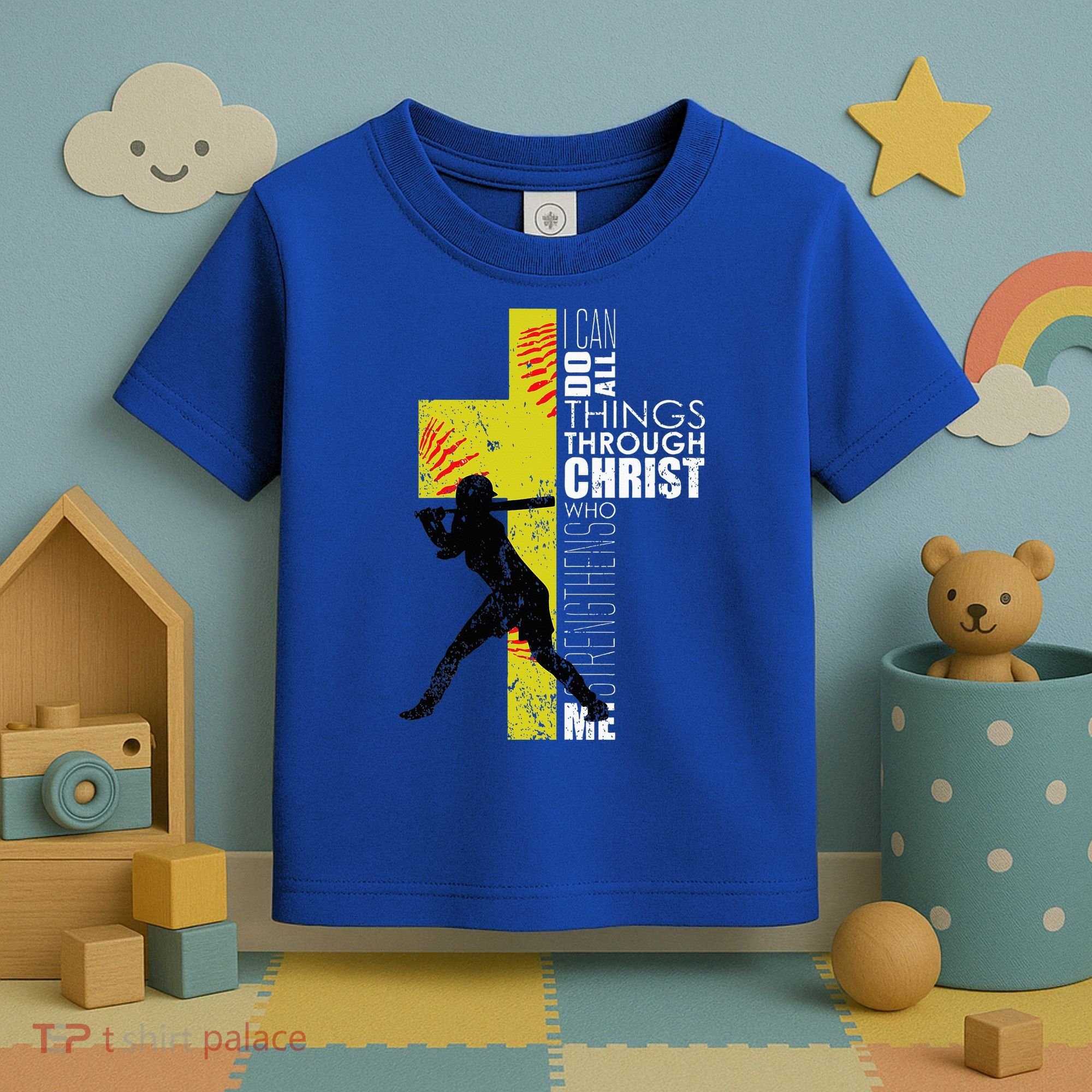 Softball Gifts Players N Christian Religious Toddler T-Shirt