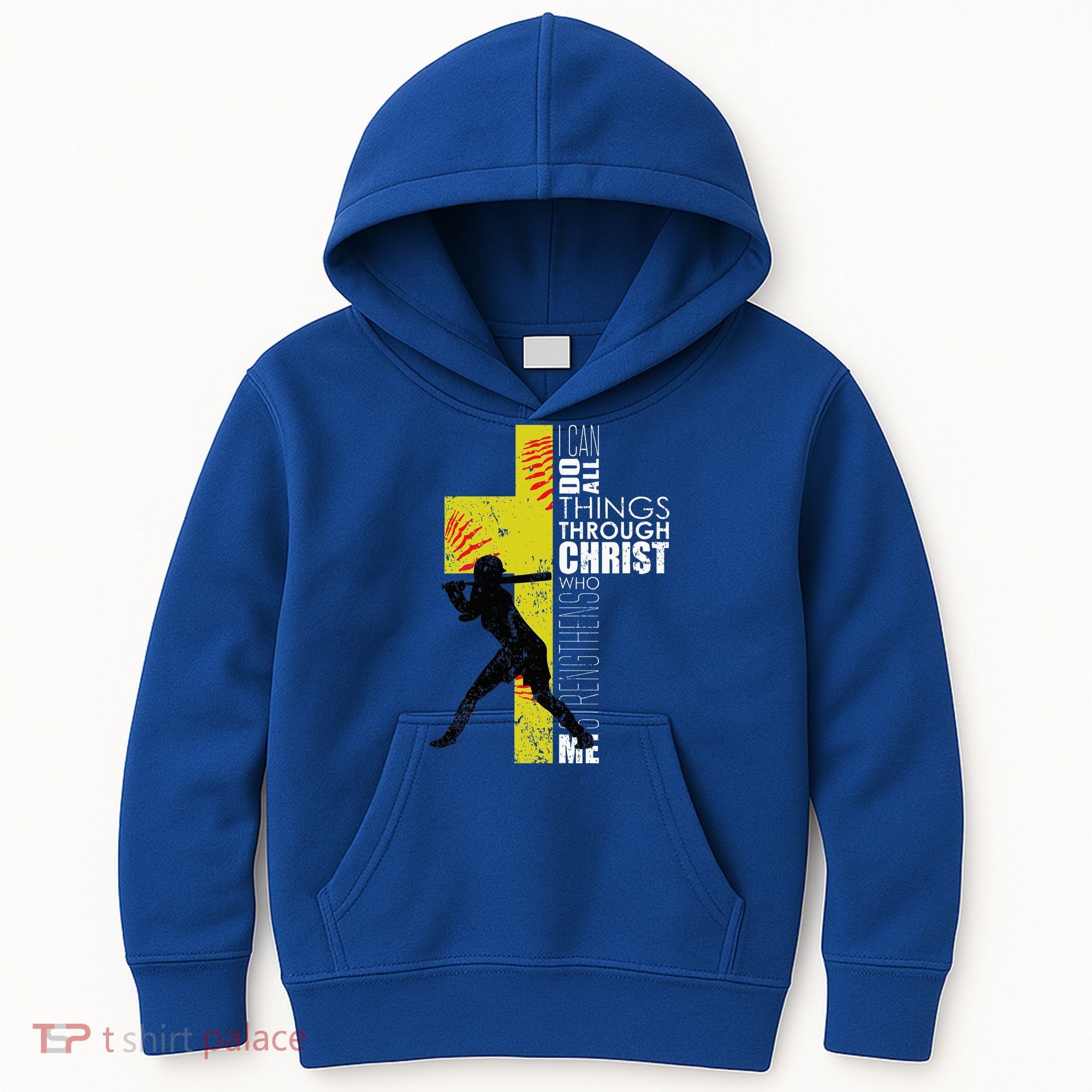 Softball Gifts Players N Christian Religious Kids Hoodie