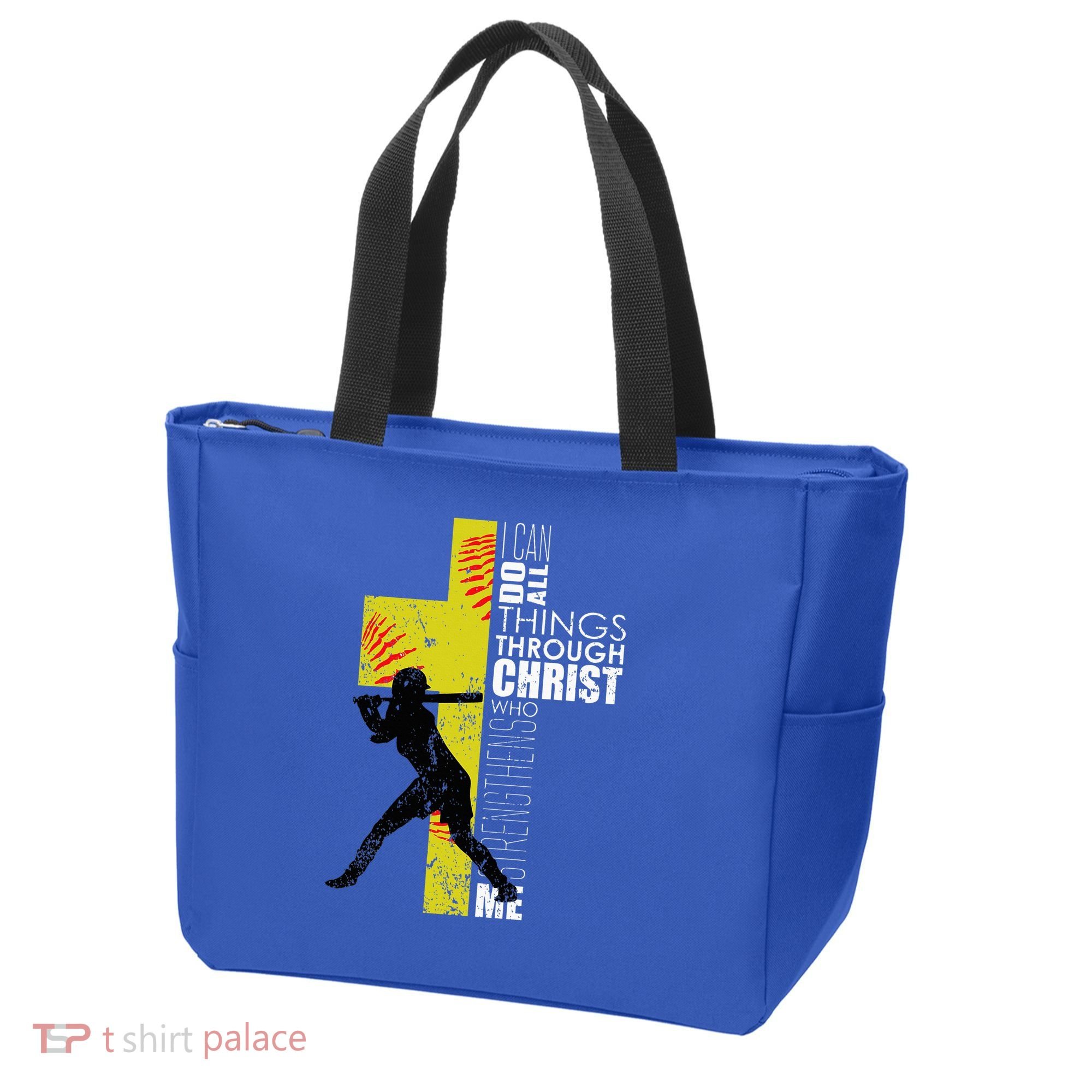 Softball Gifts Players N Christian Religious Tote Bag