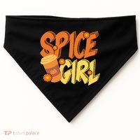 Spice Girl Pumpkin Coffee Lover Fall USA-Made Doggie Bandana thumb 0