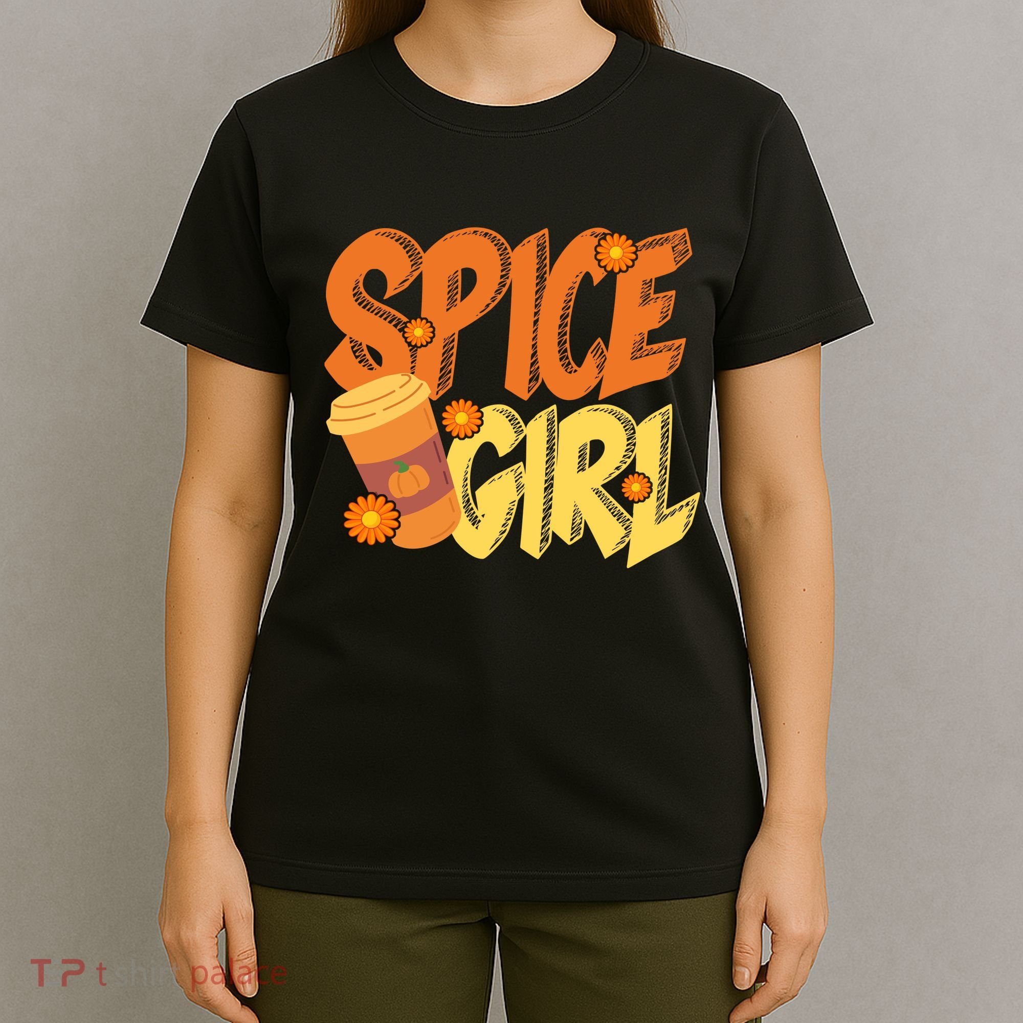 Spice Girl Pumpkin Coffee Lover Fall T-Shirt