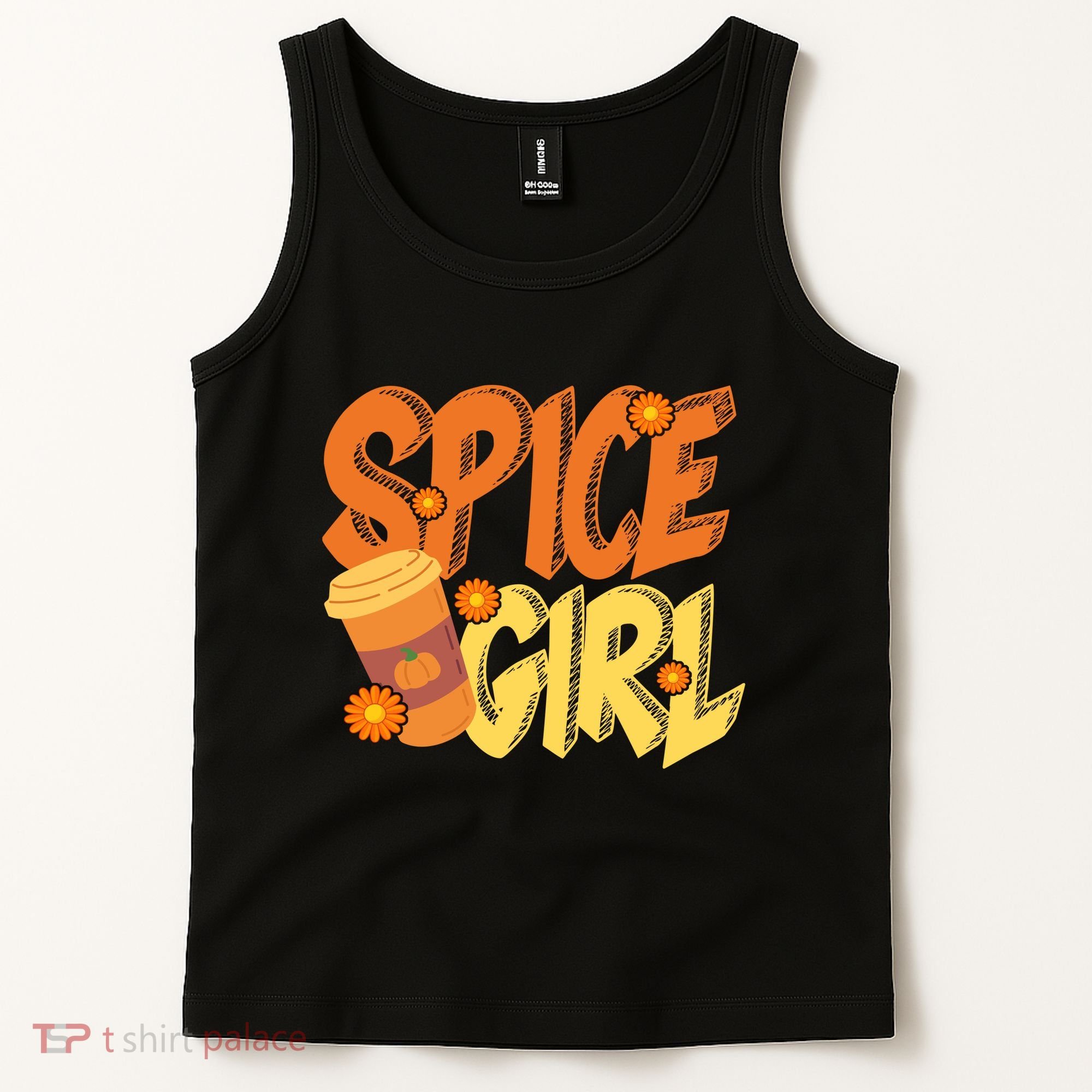 Spice Girl Pumpkin Coffee Lover Fall Tank Top