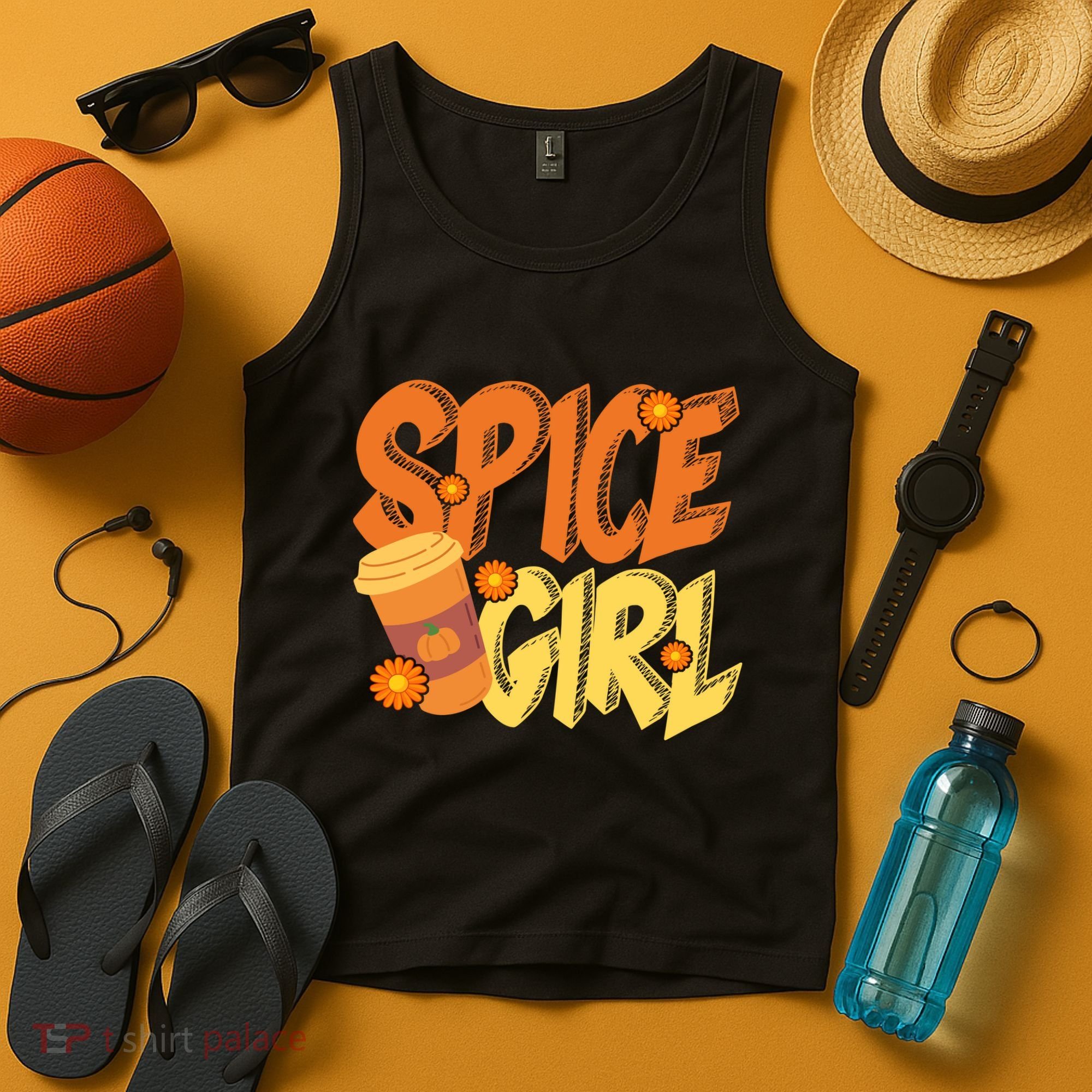 Spice Girl Pumpkin Coffee Lover Fall Tank Top