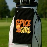 Spice Girl Pumpkin Coffee Lover Fall Golf Towel thumb 2