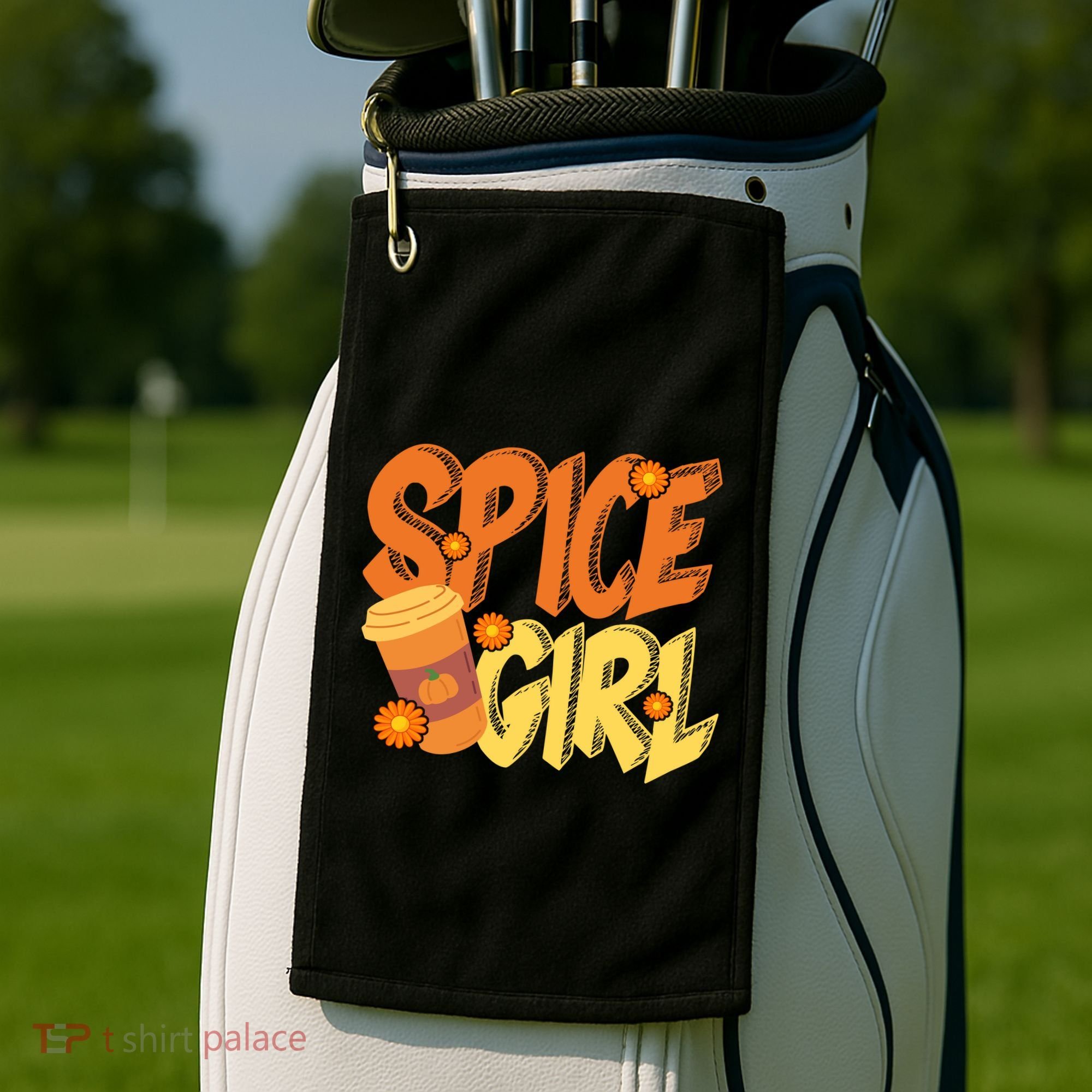 Spice Girl Pumpkin Coffee Lover Fall Golf Towel