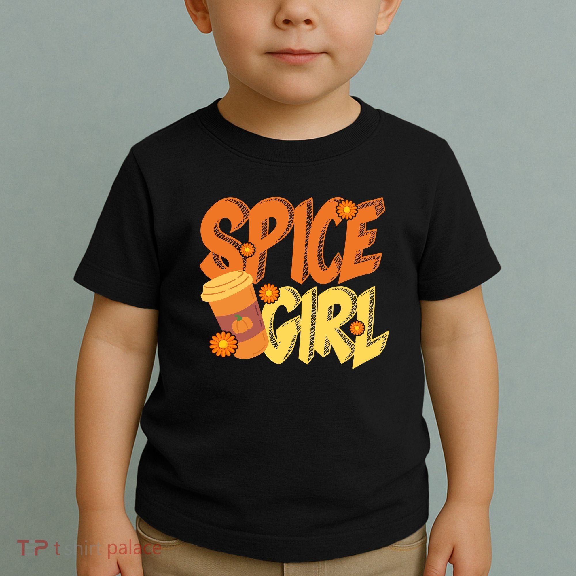 Spice Girl Pumpkin Coffee Lover Fall Toddler T-Shirt