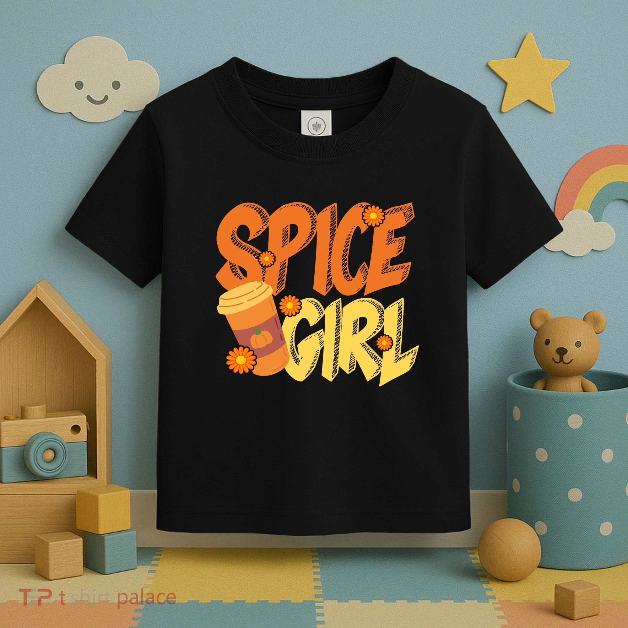 Spice Girl Pumpkin Coffee Lover Fall Toddler T-Shirt