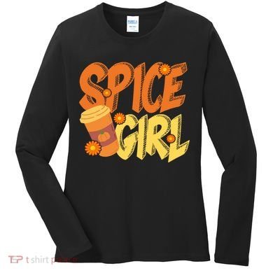 Spice Girl Pumpkin Coffee Lover Fall Women's Long Sleeve Shirt