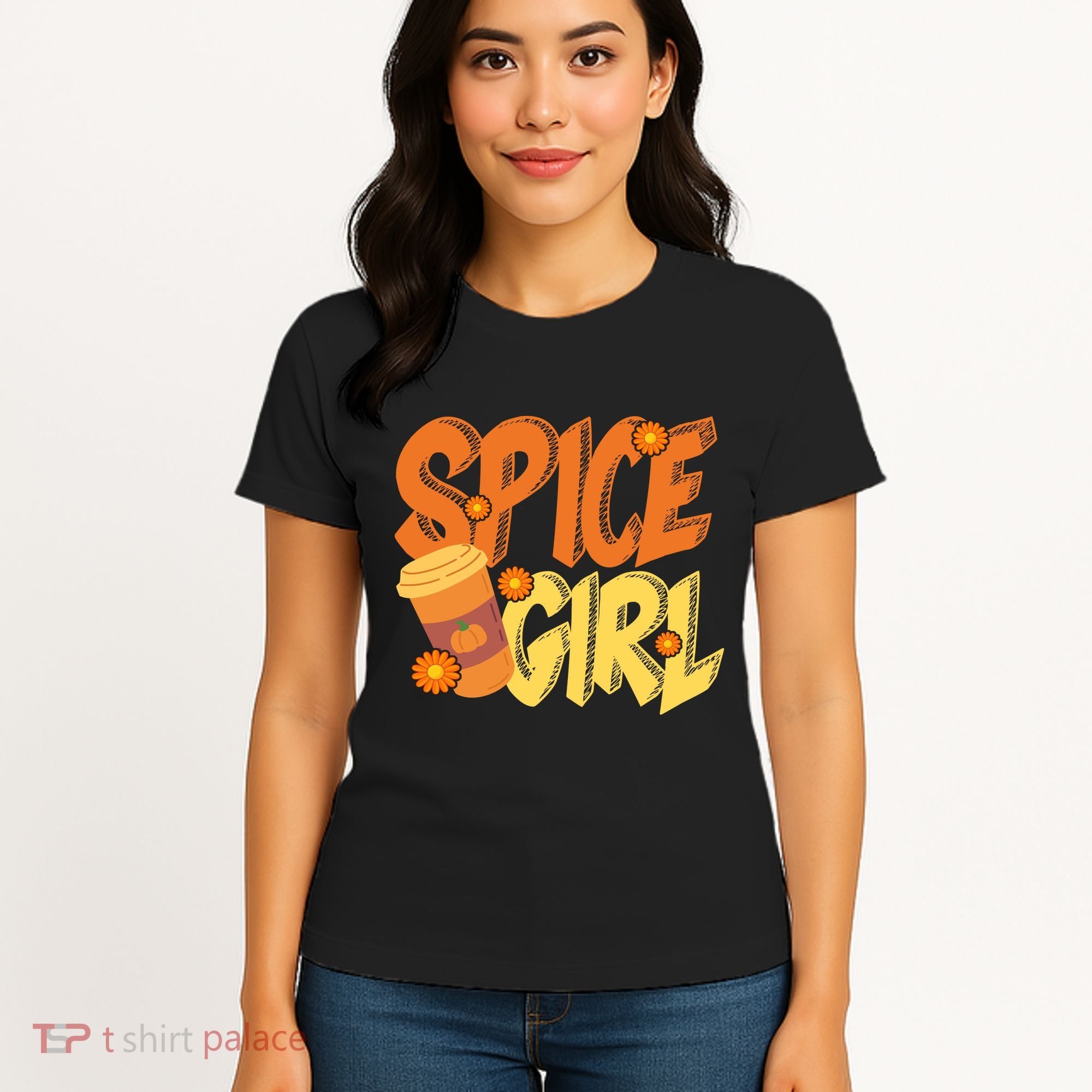 Spice Girl Pumpkin Coffee Lover Fall Women's T-Shirt