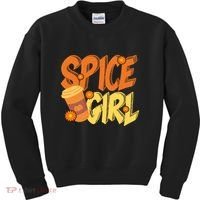Spice Girl Pumpkin Coffee Lover Fall Kids Sweatshirt thumb 0