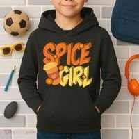 Spice Girl Pumpkin Coffee Lover Fall Kids Hoodie thumb 2