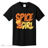 Spice Girl Pumpkin Coffee Lover Fall Kids T-Shirt thumb 0