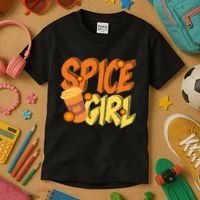 Spice Girl Pumpkin Coffee Lover Fall Kids T-Shirt thumb 3