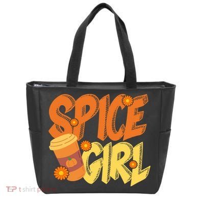 Spice Girl Pumpkin Coffee Lover Fall Tote Bag