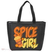Spice Girl Pumpkin Coffee Lover Fall Tote Bag thumb 0