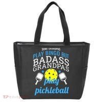 Some Grandpas Play Bingo But Badass Grandpas Play Pickleball Tote Bag thumb 0